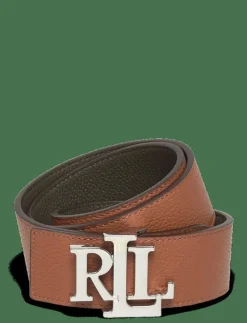 Reversible Pebbled Leather Wide Belt - Skärp