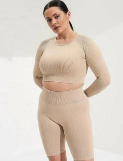 Ribbed Seamless Biker Shorts - Träningstights