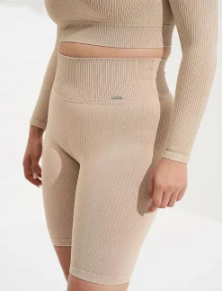 Ribbed Seamless Biker Shorts - Träningstights