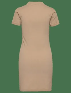 Ribbed Seamless Polo Dress - Korta klänningar