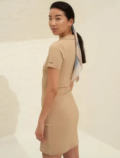 Ribbed Seamless Polo Dress - Korta klänningar