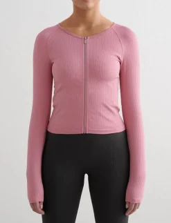 Ribbed Seamless Zip Jacket - Sportjackor
