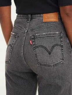 RIBCAGE STRAIGHT ANKLE BLACKS - Straight jeans