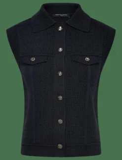 ROLAND KNIT COLLARED GILET - Stickade västar