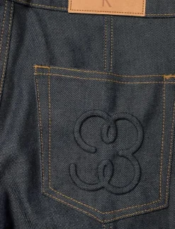 90s Stretch Button Front Jeans - Utsvängda jeans