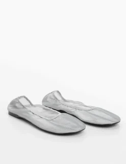 Semi-transparent mesh ballet flats - Ballerinas