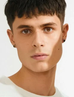 SENSE earrings gold-plated/agate - Studs örhängen