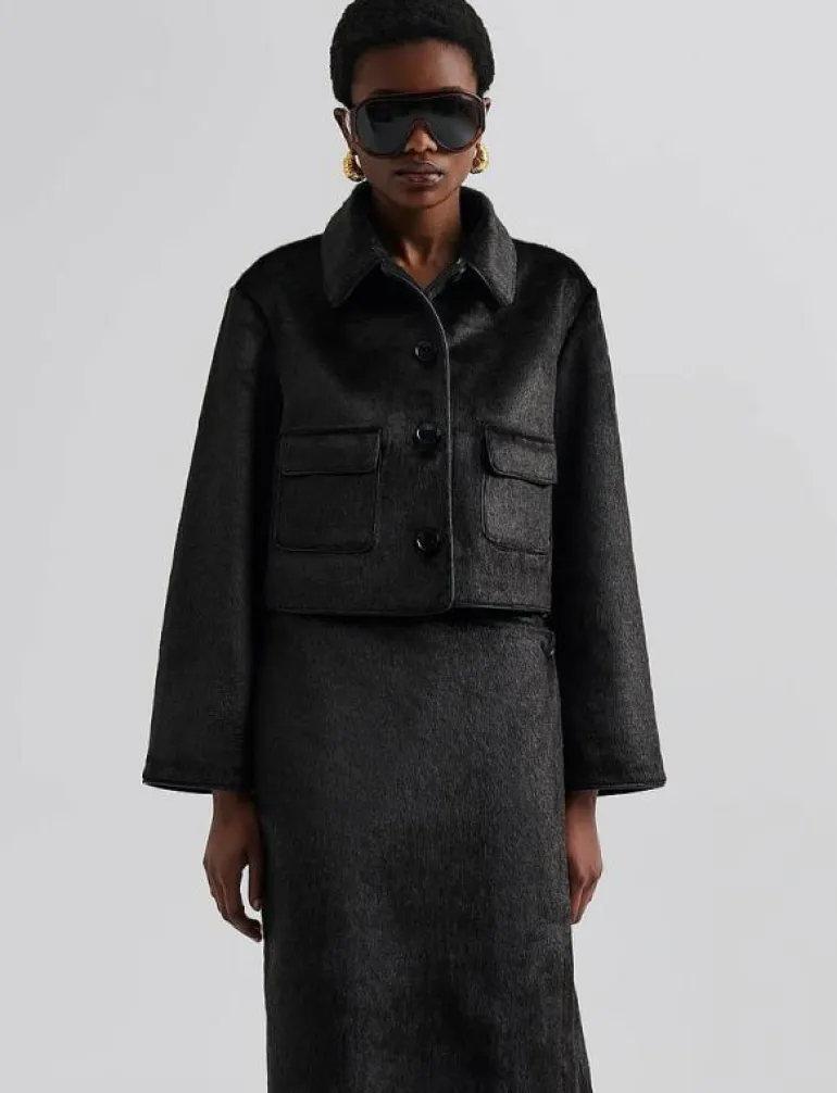 Seressa Faux Pony Hair Boxy Jacket - Fuskpäls