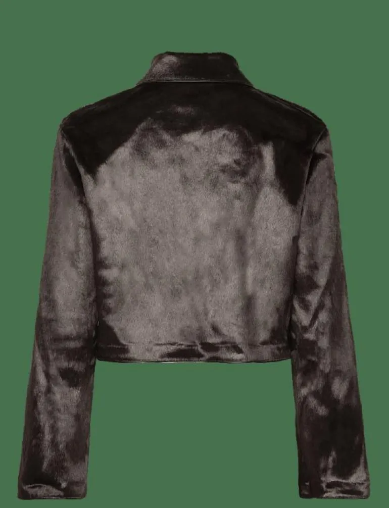 Seressa Faux Pony Hair Boxy Jacket - Fuskpäls