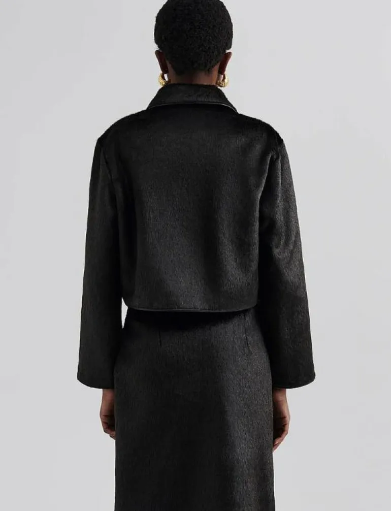 Seressa Faux Pony Hair Boxy Jacket - Fuskpäls