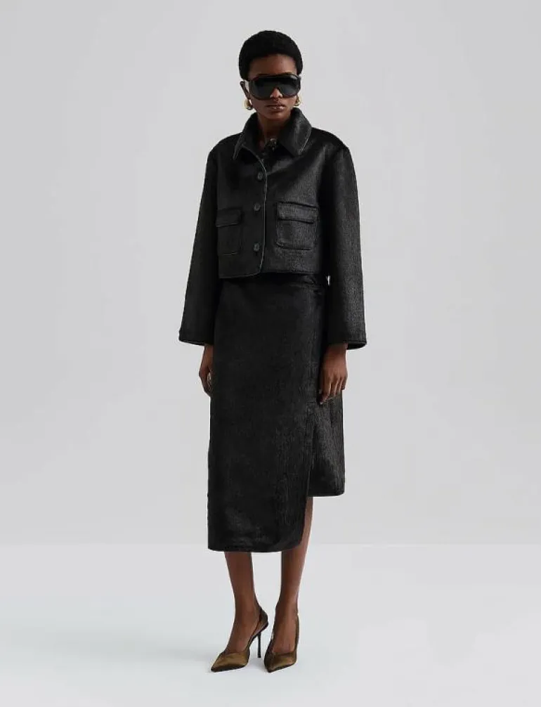 Seressa Faux Pony Hair Boxy Jacket - Fuskpäls