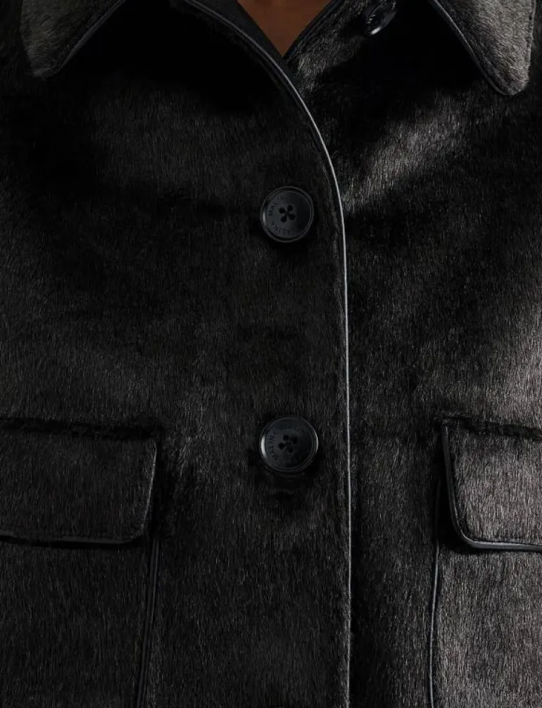 Seressa Faux Pony Hair Boxy Jacket - Fuskpäls