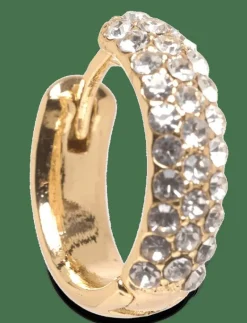 SHEA crystal hoop earrings gold-plated - Hoops