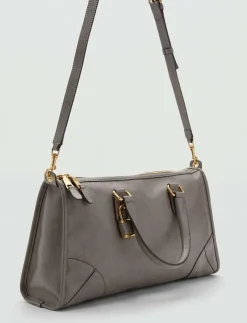 Shiny handbag with handles - Handväskor