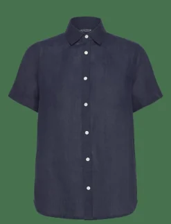 Short Sleeve Linen Shirt - Linneskjortor