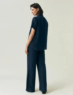 Short Sleeve Linen Shirt - Linneskjortor