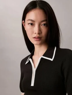 Short Sleeve Polo with Color Blo - Pikéer