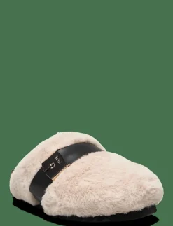 SL ALBERTA SUEDE OFF WHITE - Platta mules