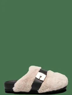 SL ALBERTA SUEDE OFF WHITE - Platta mules