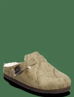 SL GRACE SUEDE OLIVE - Platta mules