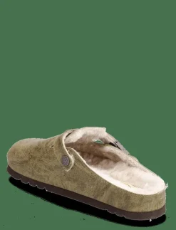 SL GRACE SUEDE OLIVE - Platta mules