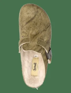 SL GRACE SUEDE OLIVE - Platta mules