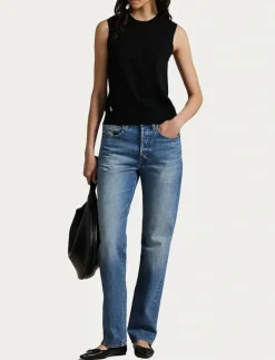 Sleeveless Crewneck Sweater - Stickade västar