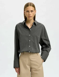 SLFDAN LS OVERSIZED SHIRT EX - Långärmade