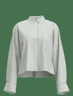 SLFDAN-ASTHA LS CROPPED SHIRT EX - Långärmade