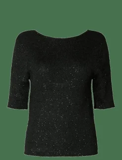 SLFJOSIE 2/4 SEQUIN KNIT O-NECK TOP - T-shirts