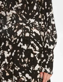 SLFJUSTINE LS AOP ANKLE WRAP DRESS B - Midiklänningar