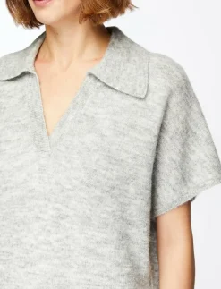 SLFLULU SS KNIT POLO - Stickat