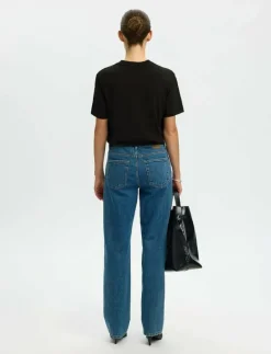 SLFRELAX COLWOMAN SS MOCK NECK TEE NOOS - T-shirts