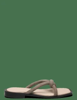 SLFSARA PADDED SUEDE SLIDER - Sandaler