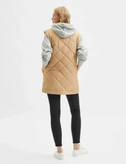 SLFTINNA LONG QUILTED VEST - Quiltade västar