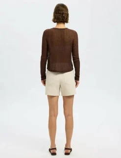 SLFUNA-KRISTA HW DENIM SHORTS - Jeansshorts