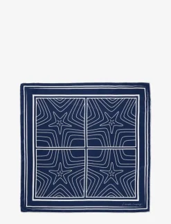 Small Starfish Printed Silk Scarf - Sjalar