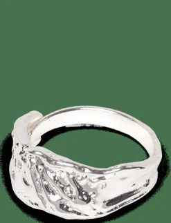 SOL organic shaped crystal ring silver-plated - Ringar