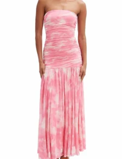 SOLANA PRINTED MESH MAXI DRESS - Maxiklänningar