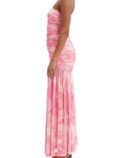 SOLANA PRINTED MESH MAXI DRESS - Maxiklänningar