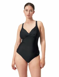 Solid Cross Knot Swimsuit - Baddräkter