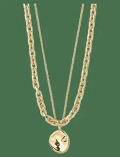 SPARKLE necklace 2-in-1 set, gold-plated - Halsband med hänge