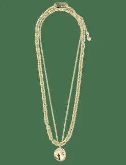 SPARKLE necklace 2-in-1 set, gold-plated - Halsband med hänge