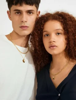 SPARKLE necklace 2-in-1 set, gold-plated - Halsband med hänge