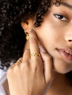 Strict Plain Zigzag Ring Gold - Ringar