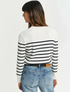STRIPED COTTON C-NECK - Stickat