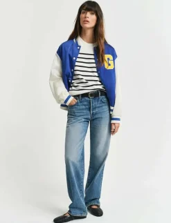 STRIPED COTTON C-NECK - Stickat