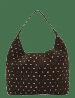 Suede shopper bag with eyelets - Shoppers