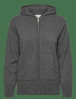 SUPERFINE LAMBSWOOL ZIP HOODIE - Huvtröjor