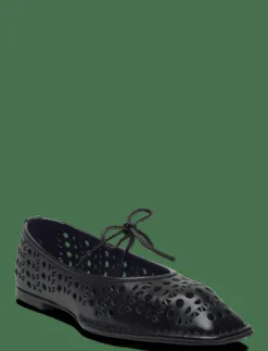 Sway Slit Leather Ballet Flats - Ballerinas